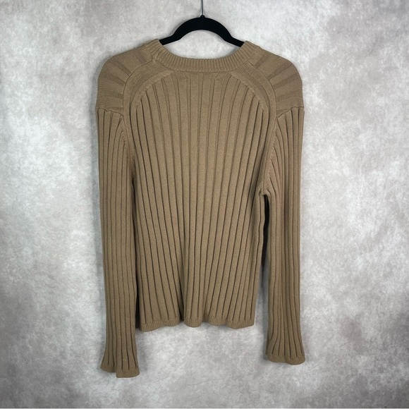 Samsoe & Samsoe Chloe Crewneck Rib Sweater In Caribou Brown Women's Size XS - Picture 3 of 7